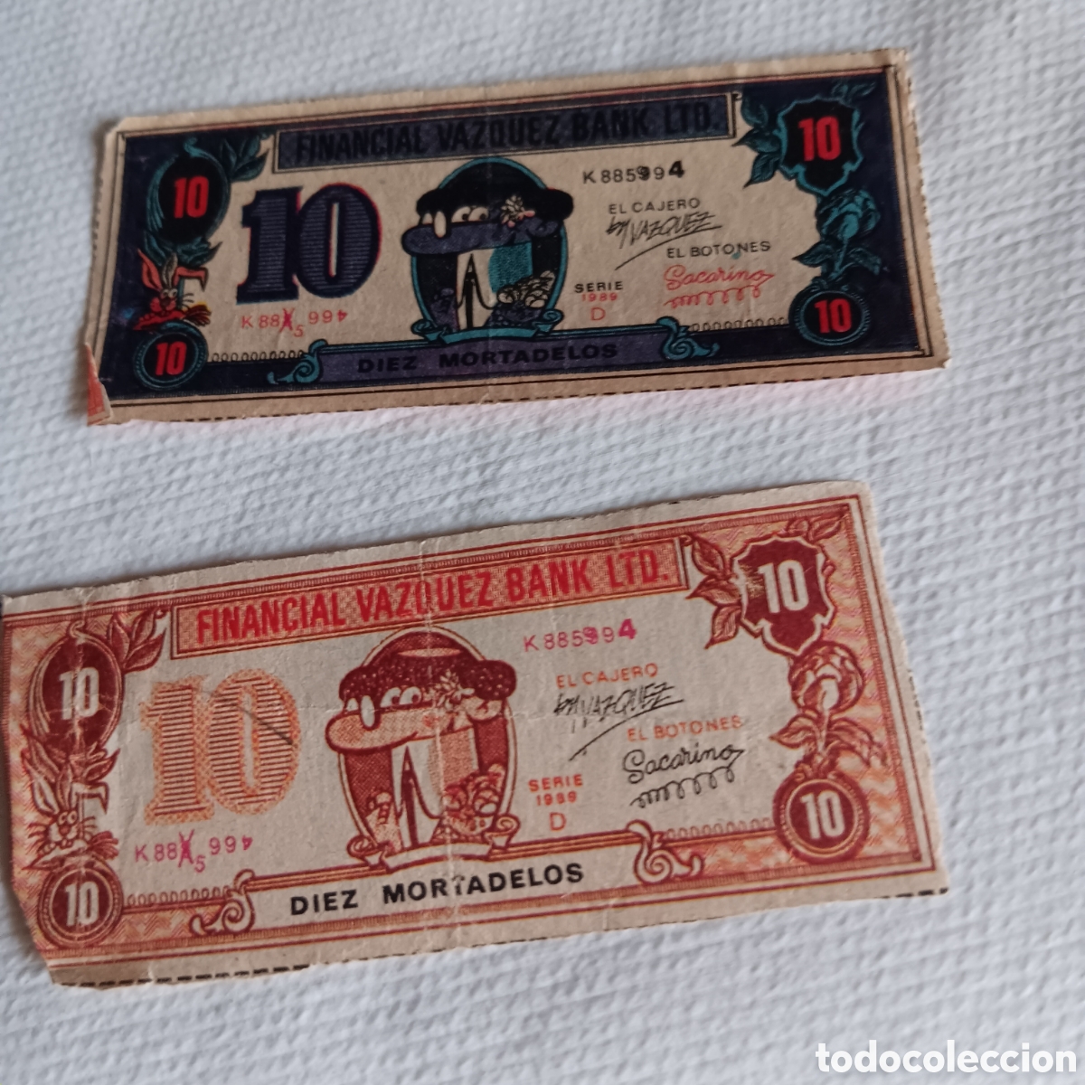 Vintage: Billete promocional Mortadelo