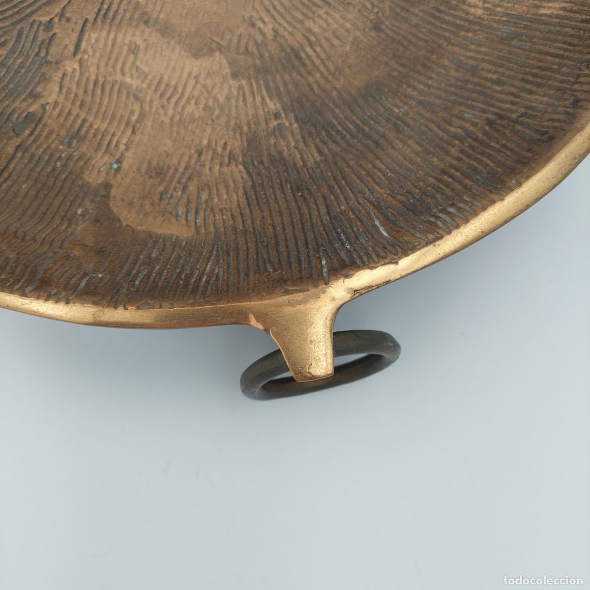 Vintage: Centro de mesa brutalista bronce 28 cm - Foto 3