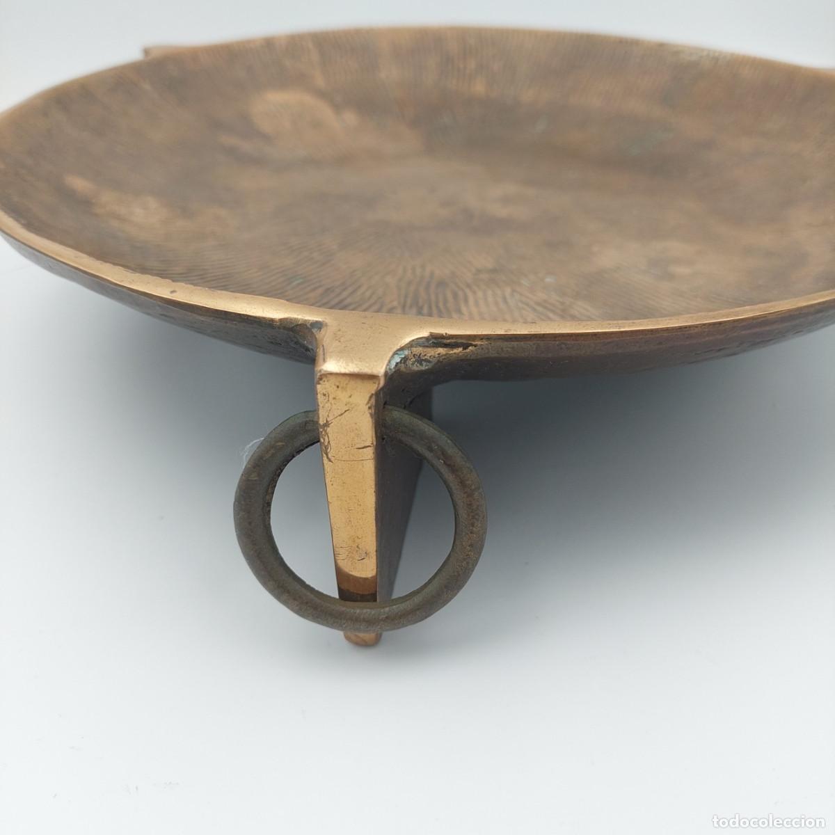 Vintage: Centro de mesa brutalista bronce 28 cm - Foto 6