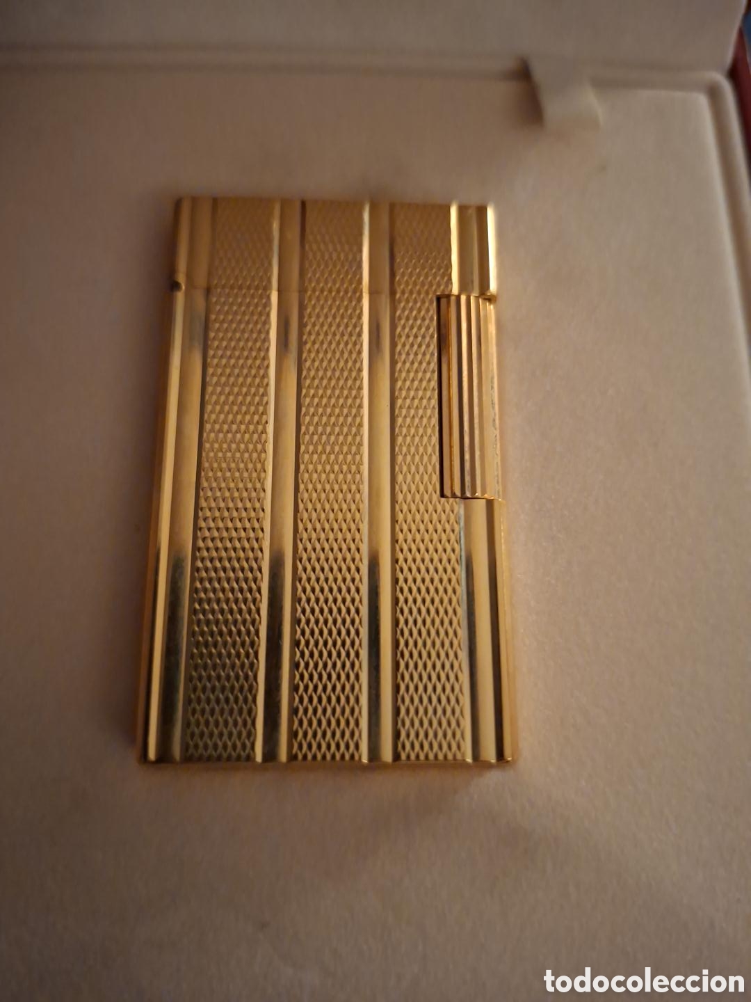Vintage: Encendedor S.T. Dupont Ligne 1 vintage chapado oro 20&micro; &ndash; NUEVO &ndash; Caja y documentaci&oacute;n