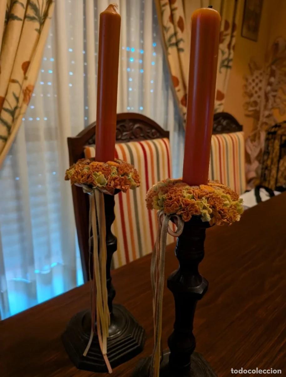 Vintage: Candelabros de metal.