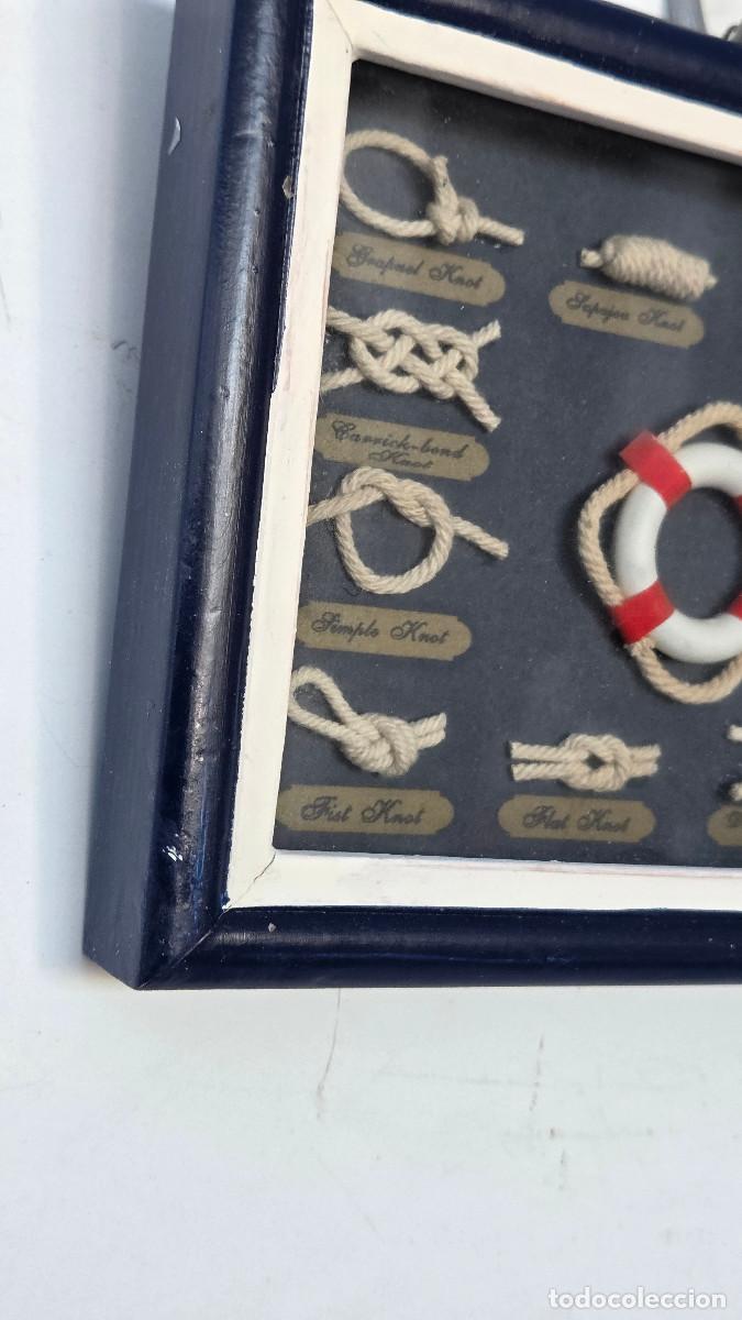 Vintage: CUADRO NAUTICO CON NUDOS MARITIMO - Foto 2