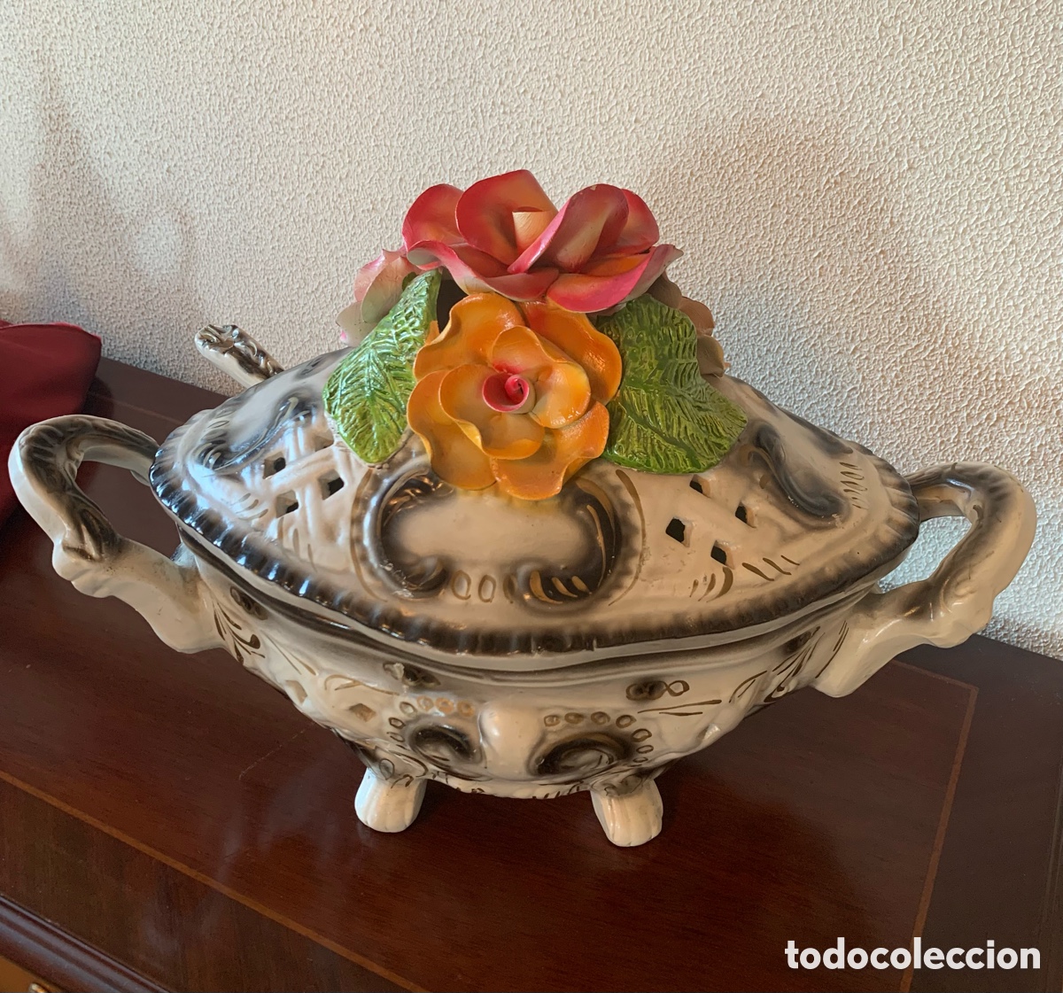 Vintage: Centro de mesa sopera calafa - Foto 10