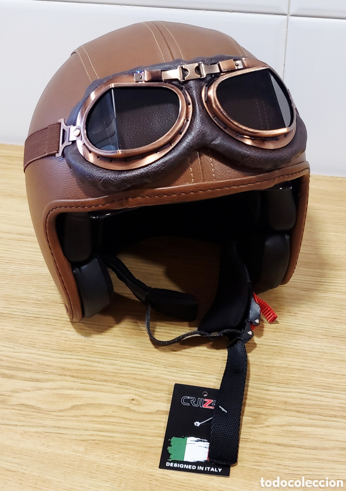 Vintage: Casco Jet con gafas Cruize a estrenar