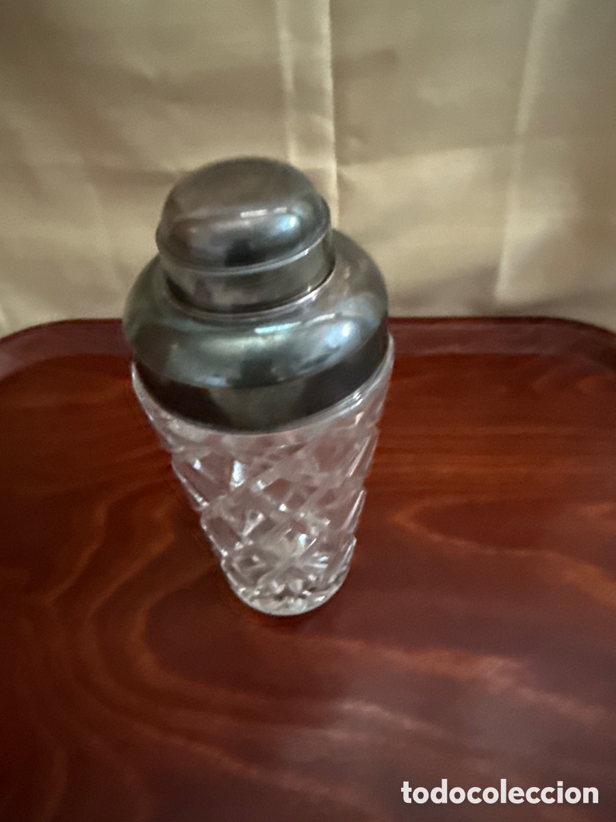 Vintage: Coctelera vintage cristal y acero