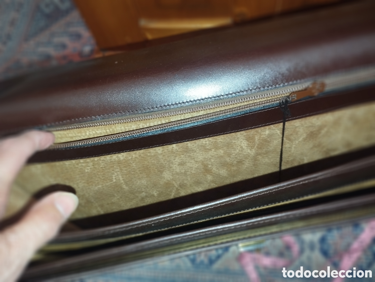 Vintage: Cartera portafolios boxcalf marr&oacute;n - Foto 5