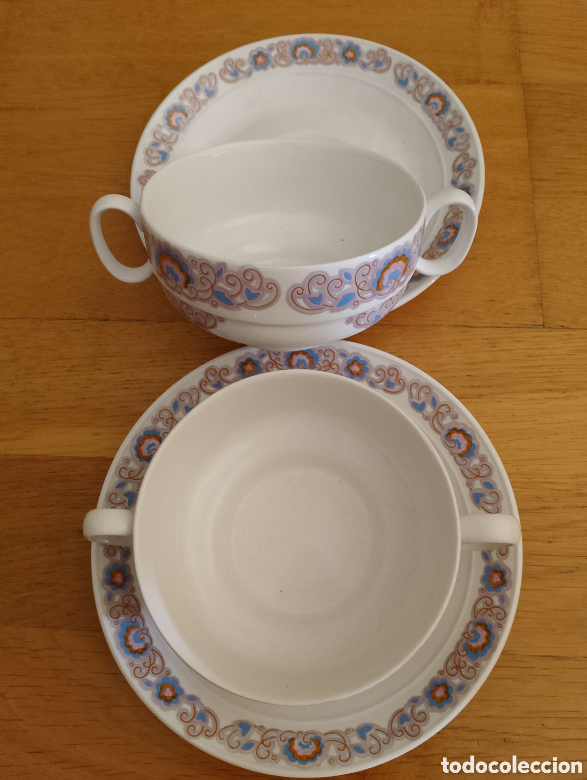 Vintage: 2 tazas consom&eacute; Pontesa Chinamodo Vintage