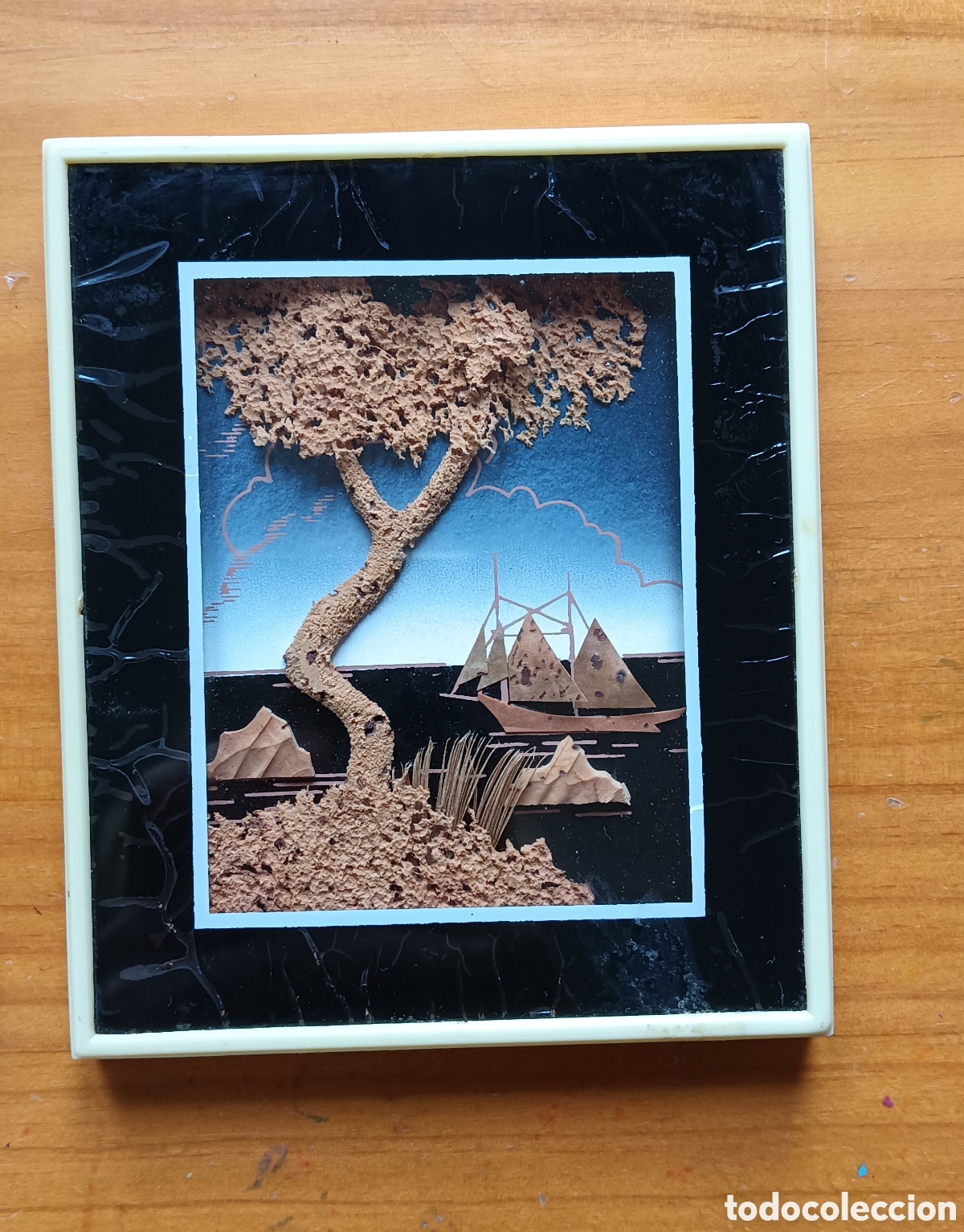 Vintage: Cuadro en Relieve Vintage Corcho y Madera