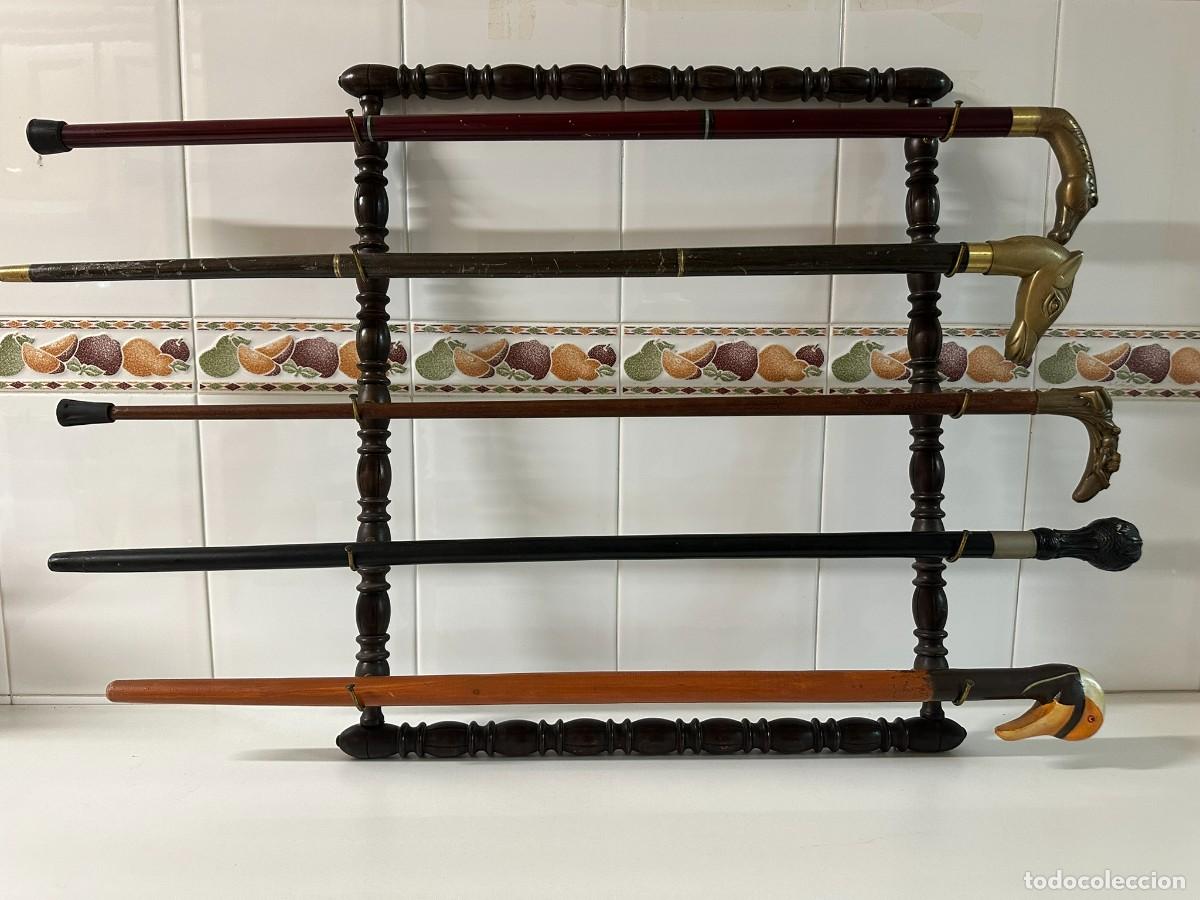 Vintage: Soporte de pared para bastones