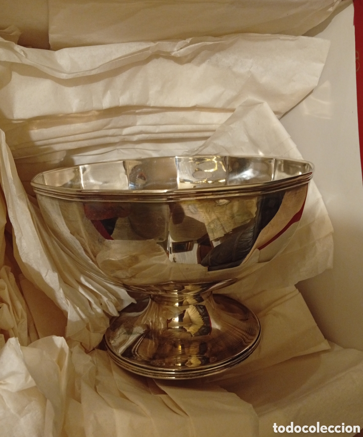 Vintage: Precioso centro de mesa de metal plateado de la firma a Christian Dior