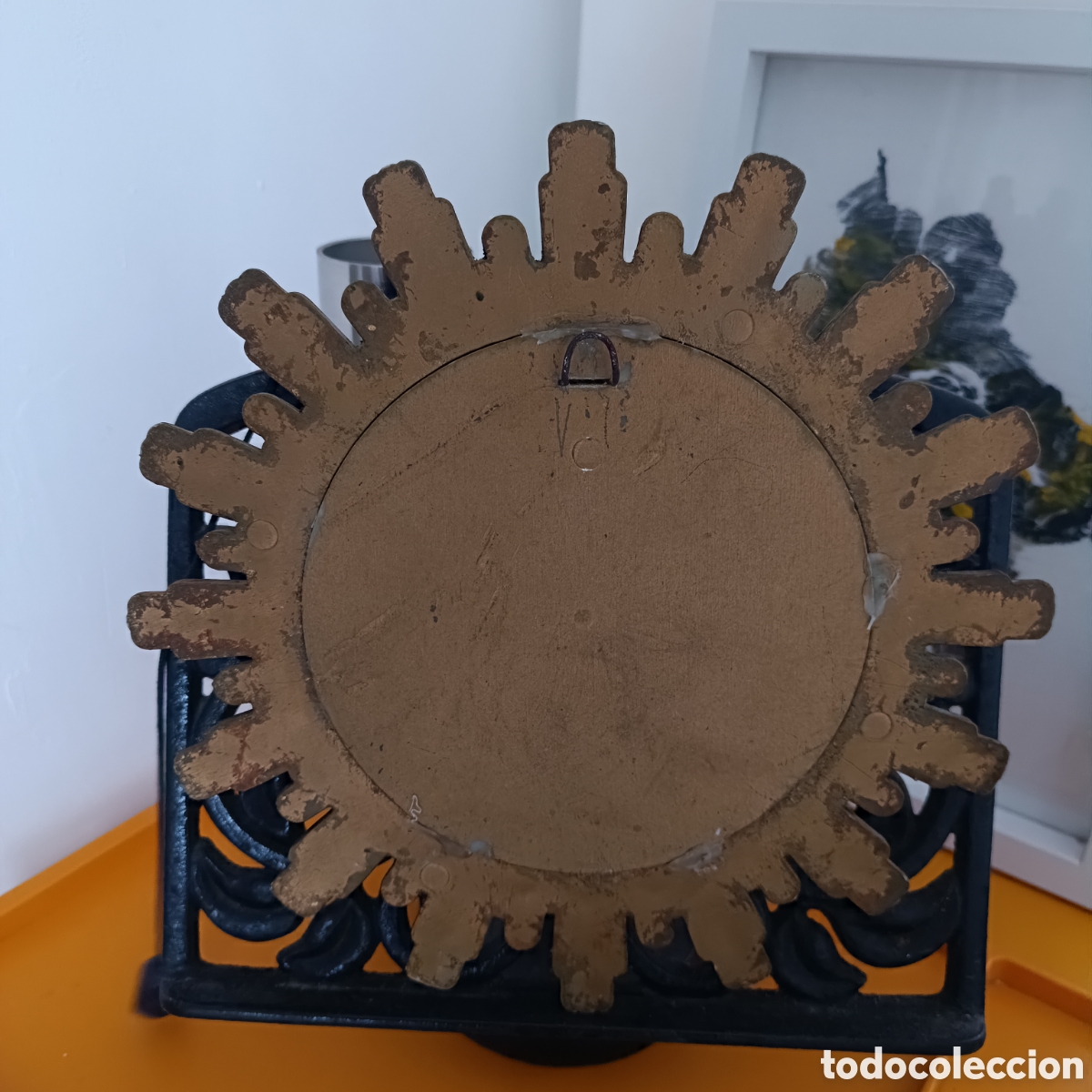 Vintage: Espejo sol con cristal convexo. - Foto 4