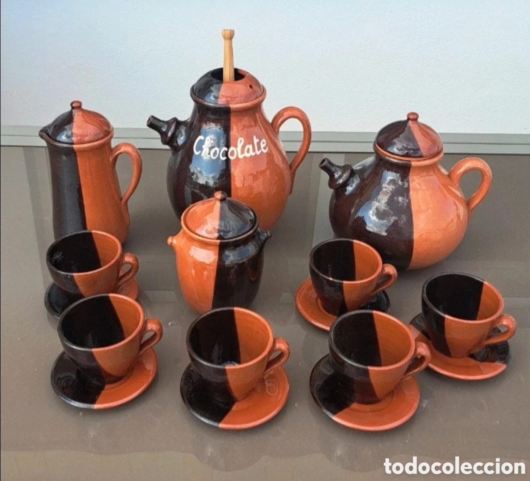 Vintage: Juego de chocolate de barro