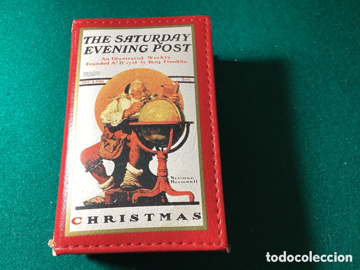 Vintage: Caja musical navidad Norman Rockwell