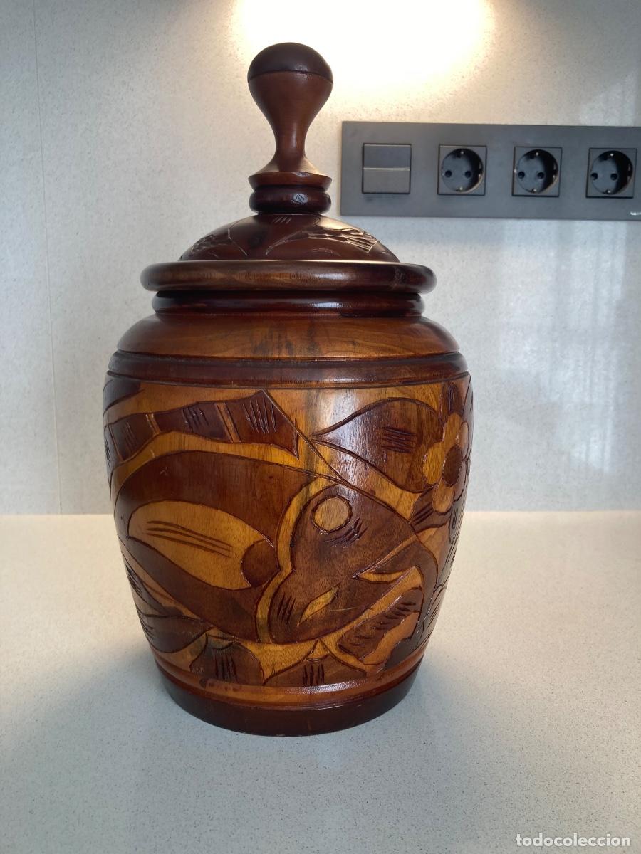 Vintage: Jarr&oacute;n madera de Madagascar