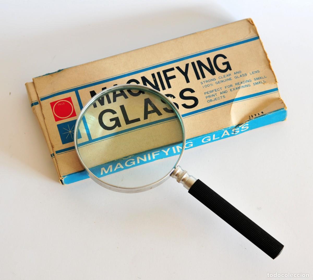 Vintage: Lupa vintage Magnifying Glass, Made in Japan. 3 1/2 ''. De pl&aacute;stico duro y metal, de buena calidad