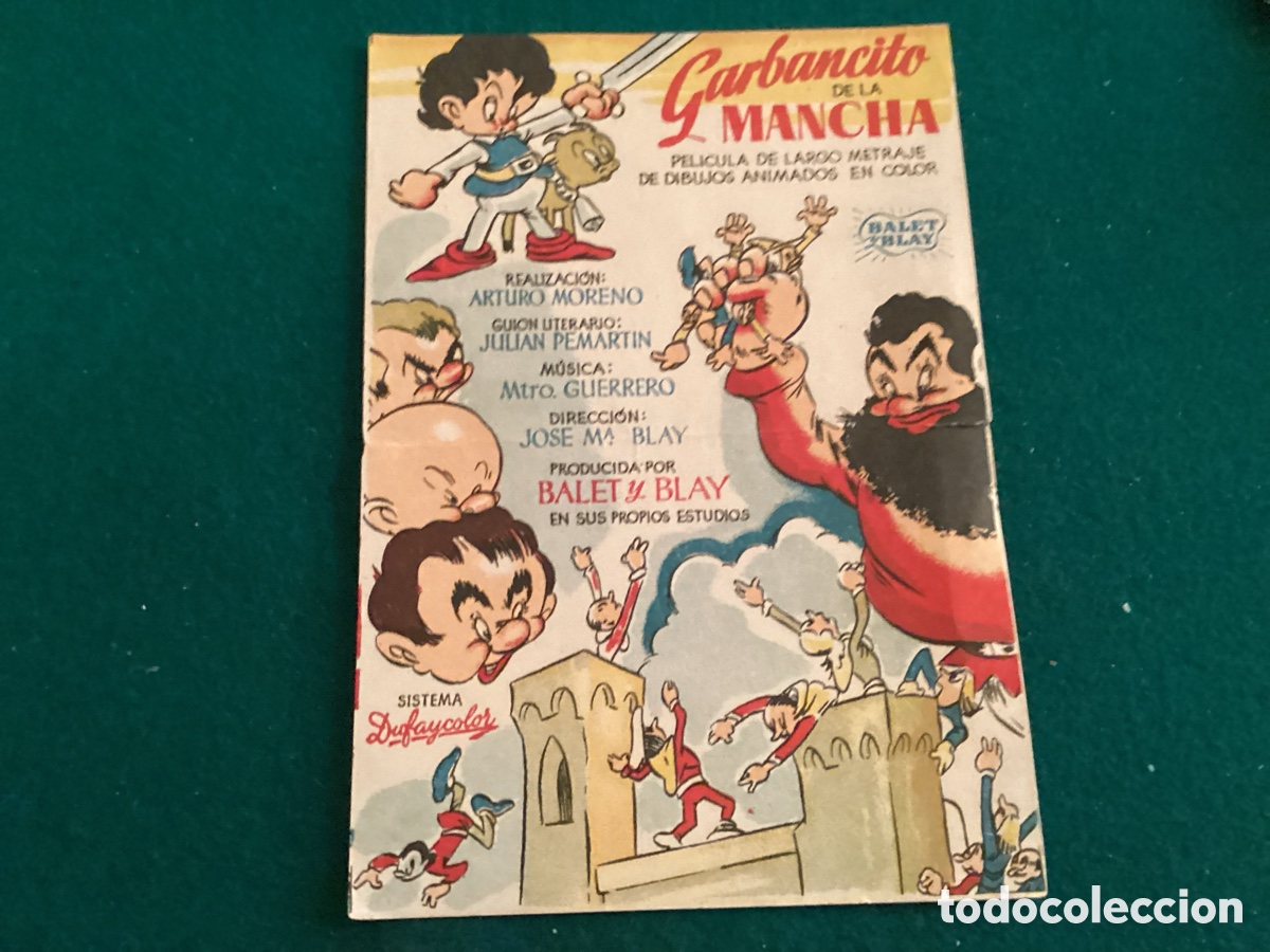 Vintage: Garbancito de la Mancha folleto de cine