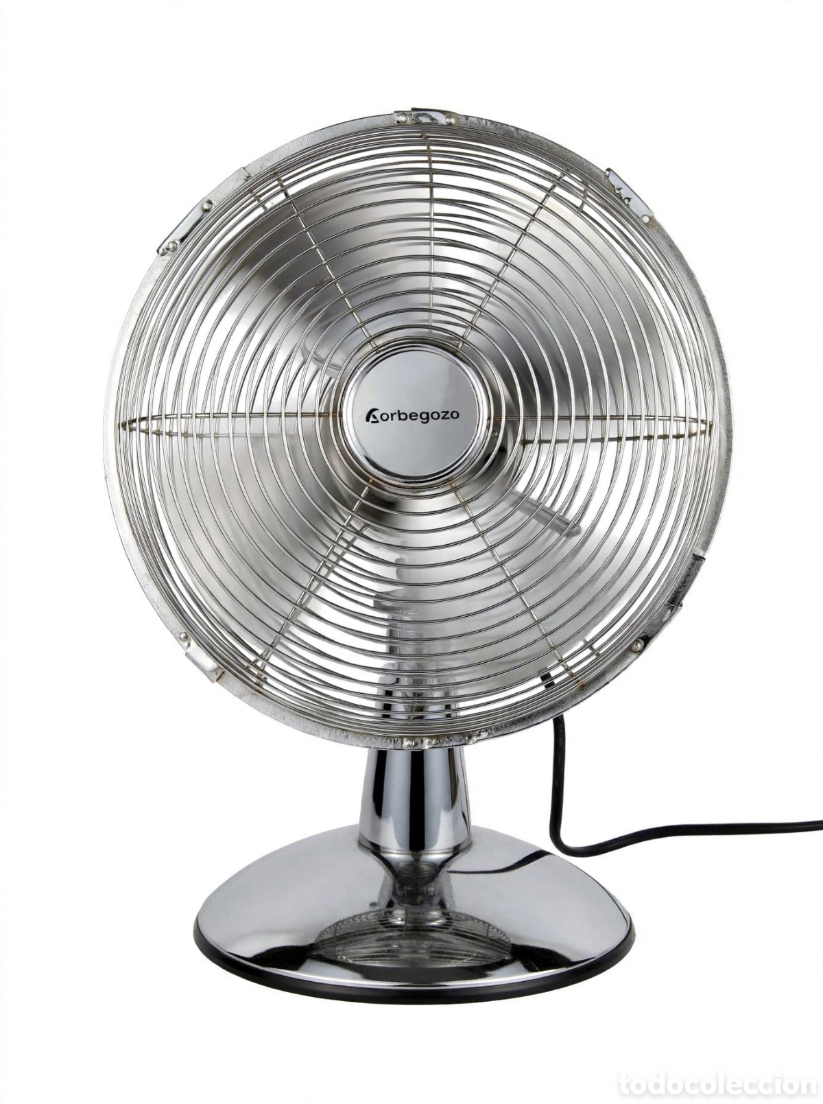 Vintage: Ventilador Vintage TECHNOSTAR Cromado A&ntilde;os 70 Sobremesa Metal FUNCIONA