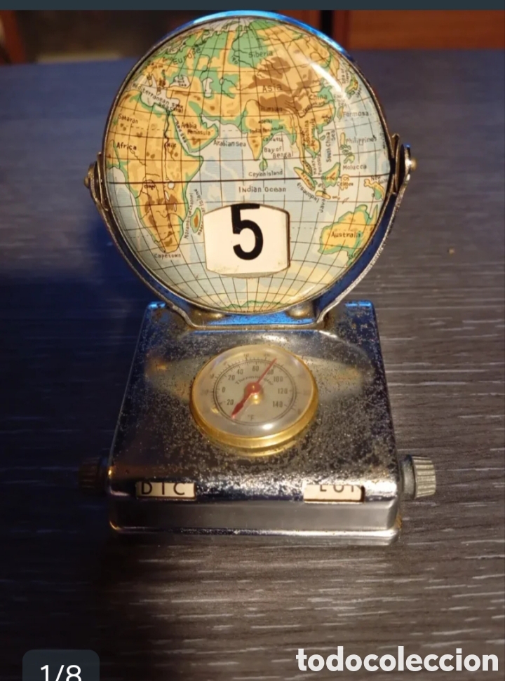 Vintage: Calendario Perpetuo Vintage Globo Term&oacute;metro