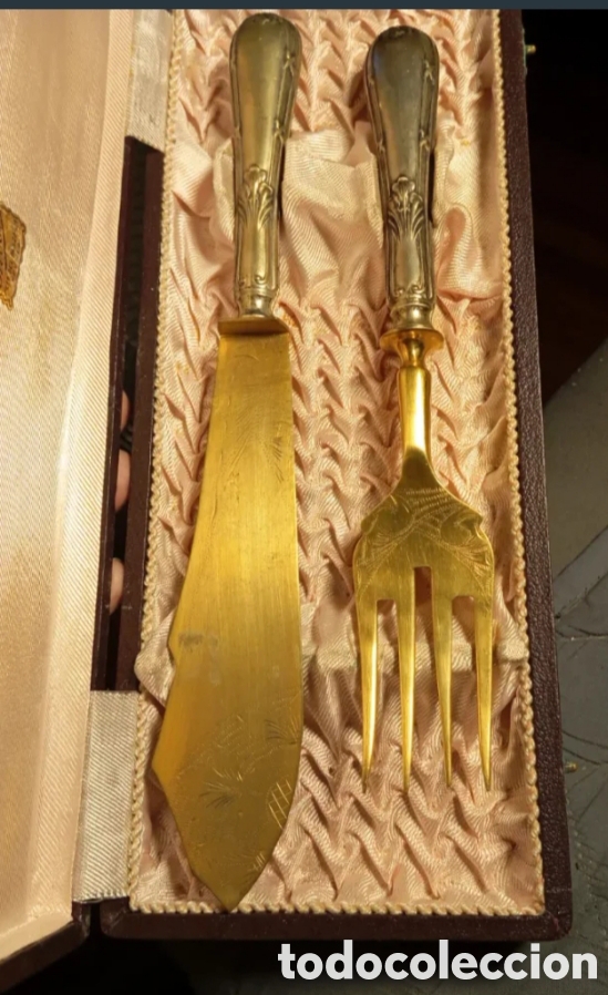 Vintage: Juego Servir Tarta Plater&iacute;a Ribera 30cm