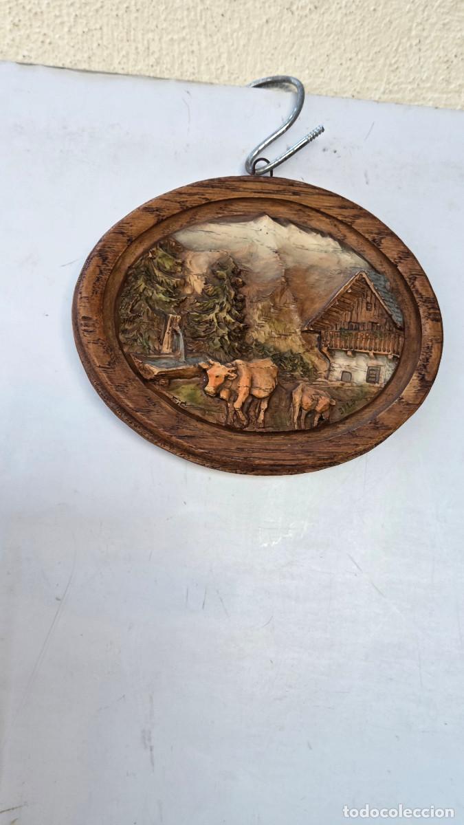 Vintage: plato decorativo cun una vaca