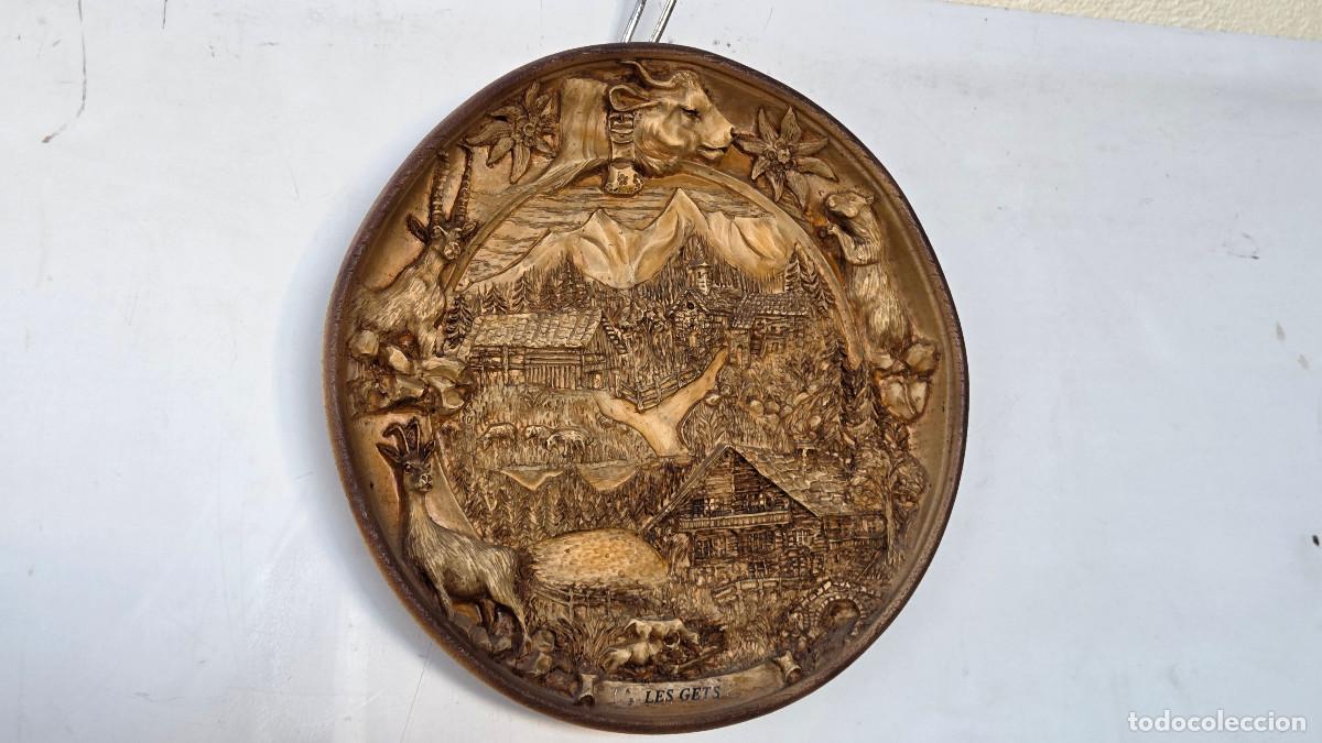 Vintage: plato decorativos con casas