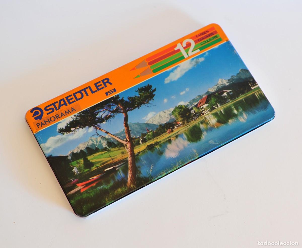 Vintage: Caja vintage con 12 l&aacute;pices. Staedtler Panorama, N&uuml;remberg, Made in Germany. De metal litografiado.