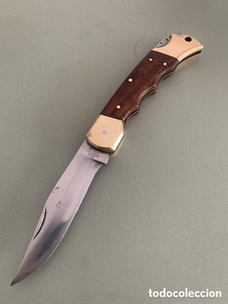 Vintage: Navaja usada de la marca CJH Solingen Germany principios de los 70