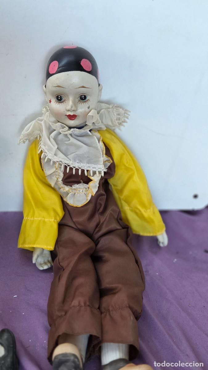 Vintage: mu&ntilde;eco de porcelana arlequin