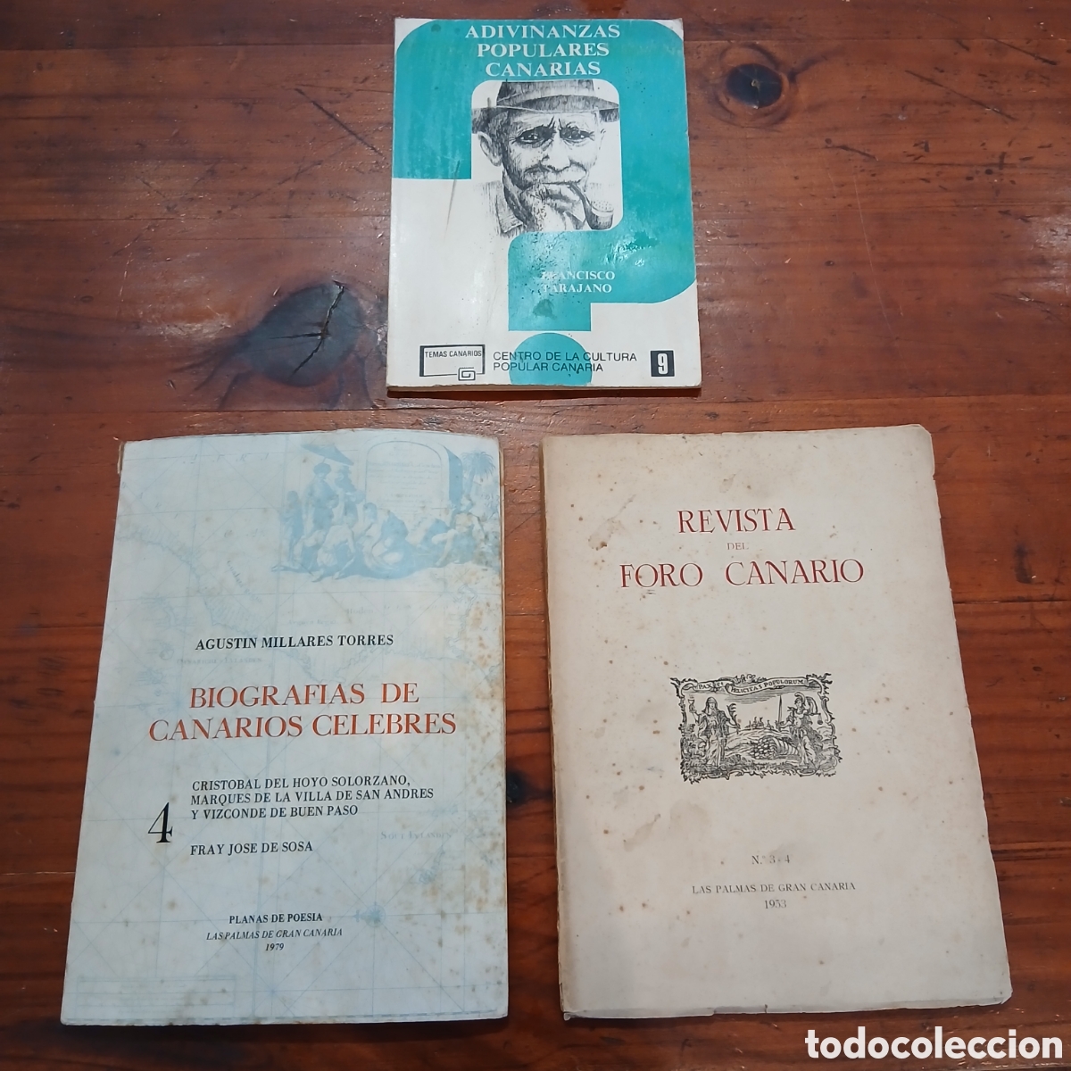 Vintage: Lote de tres libros canarios antiguos