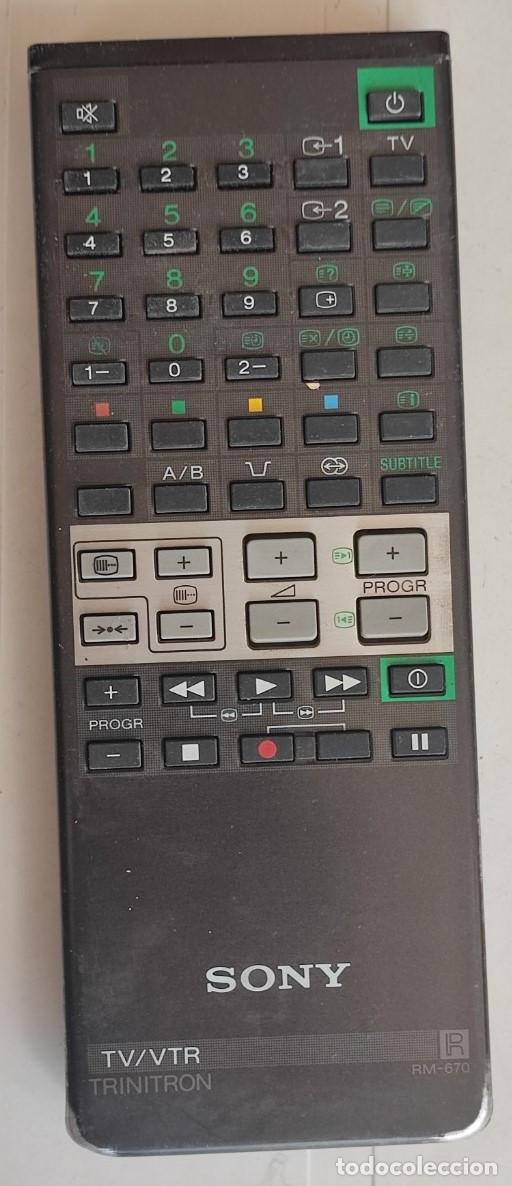 Vintage: ANTIGUO MANDO A DISTANCIA PARA VIDEO Y TELEVISION SONY TV/VTR TRINITRON, A&Ntilde;OS 90