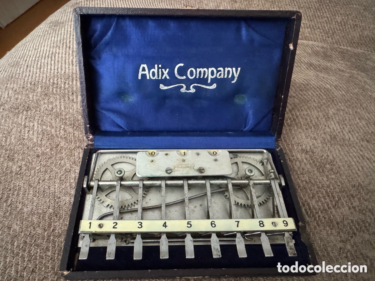 Vintage: Calculadora mec&aacute;nica ADIX COMPANY con caja original &ndash; a&ntilde;os 20&ndash;40 &ndash; instrumento de c&aacute;lculo vintage