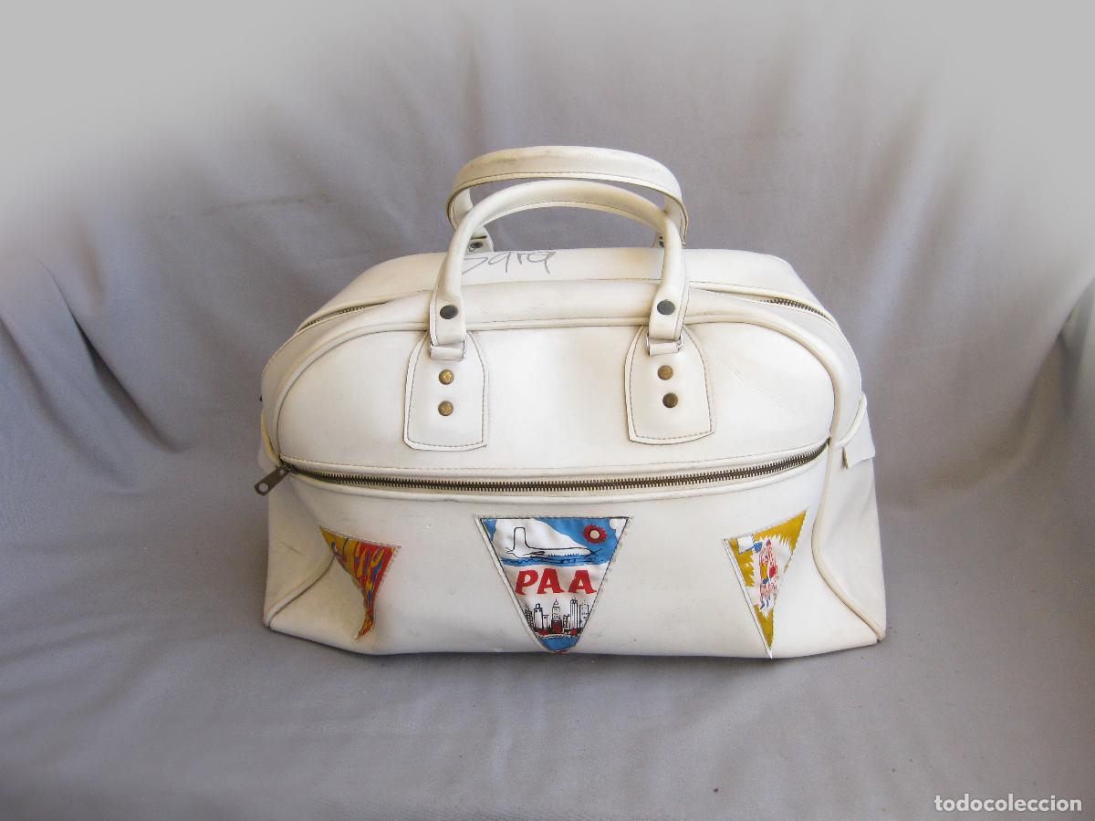 Vintage: BOLSO DE AZAFATA VINTAGE DE VUELO DE LA COMPA&Ntilde;&Iacute;A DE LINEAS AEREAS PAN AMERICAN WORLD AIRWAYS A&Ntilde;OS 50