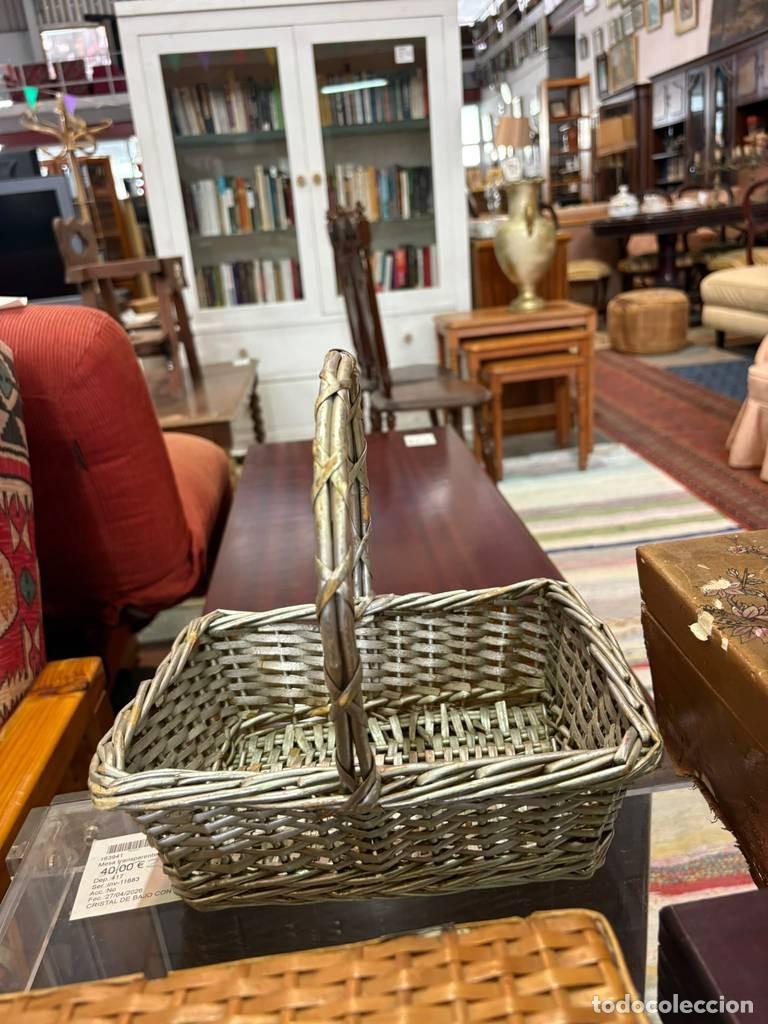 Vintage: CESTA MET&Aacute;LICA DECORATIVA - Foto 2