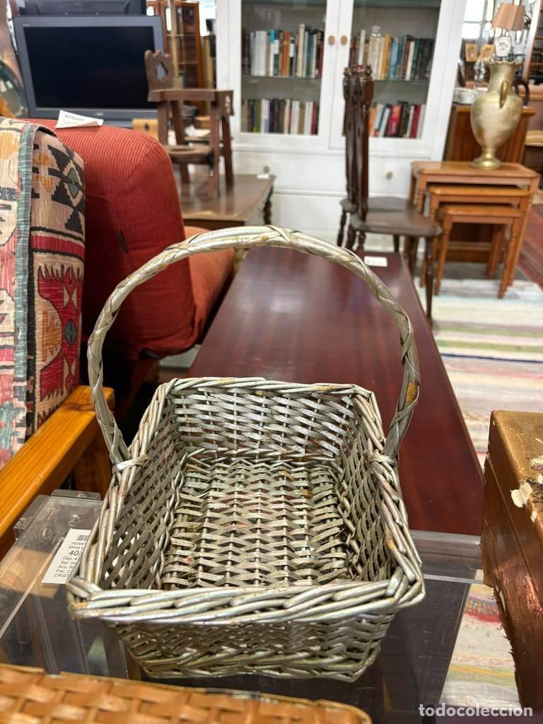 Vintage: CESTA MET&Aacute;LICA DECORATIVA - Foto 3