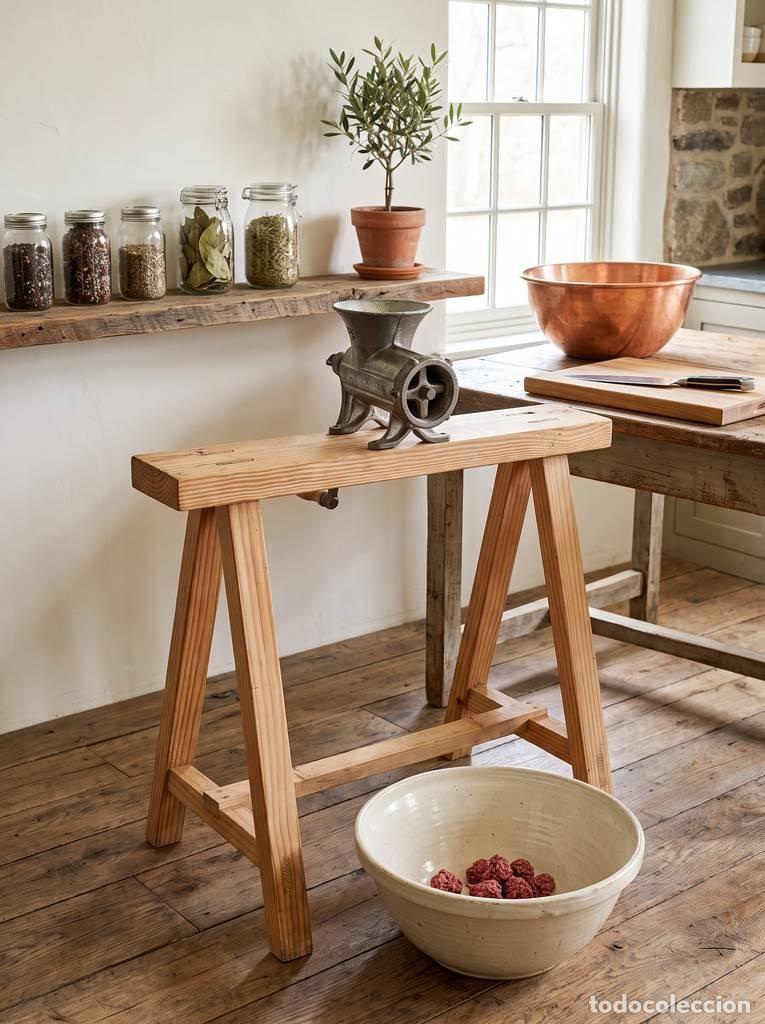 Vintage: PICADORA DE CARNE CON SOPORTE