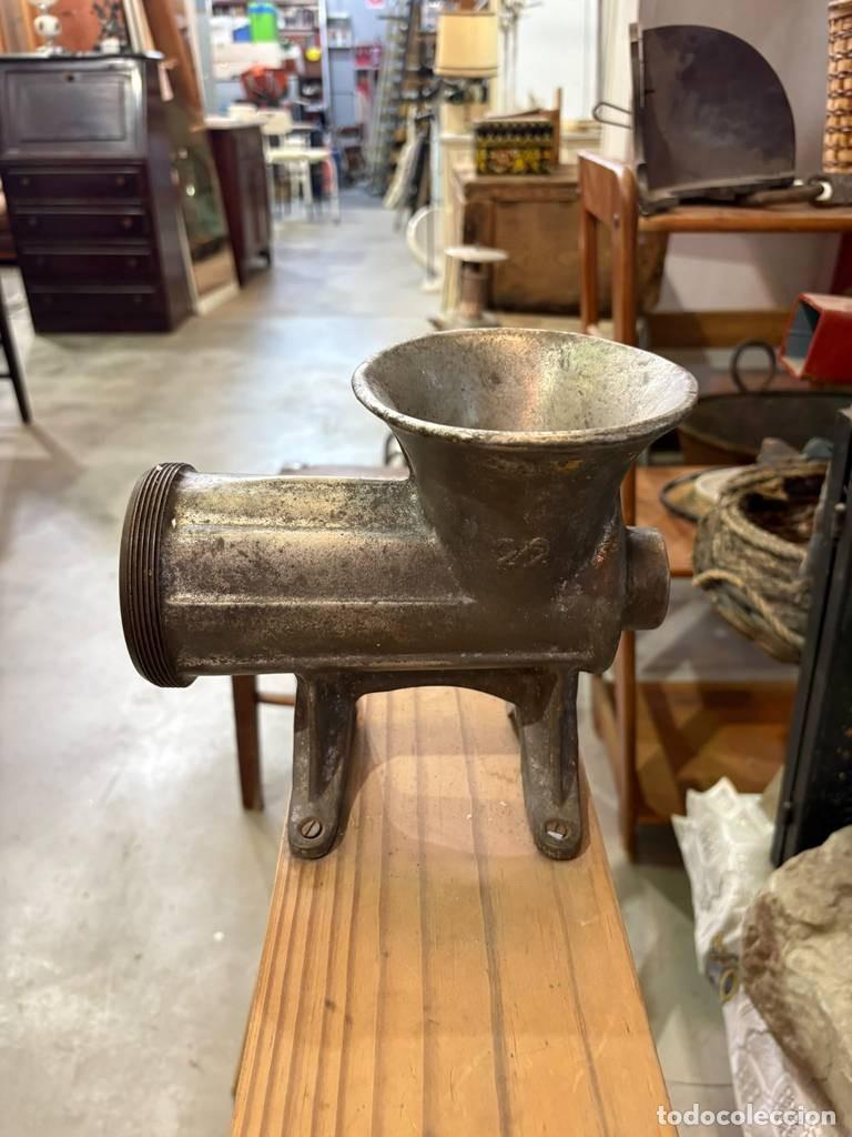 Vintage: PICADORA DE CARNE CON SOPORTE - Foto 6