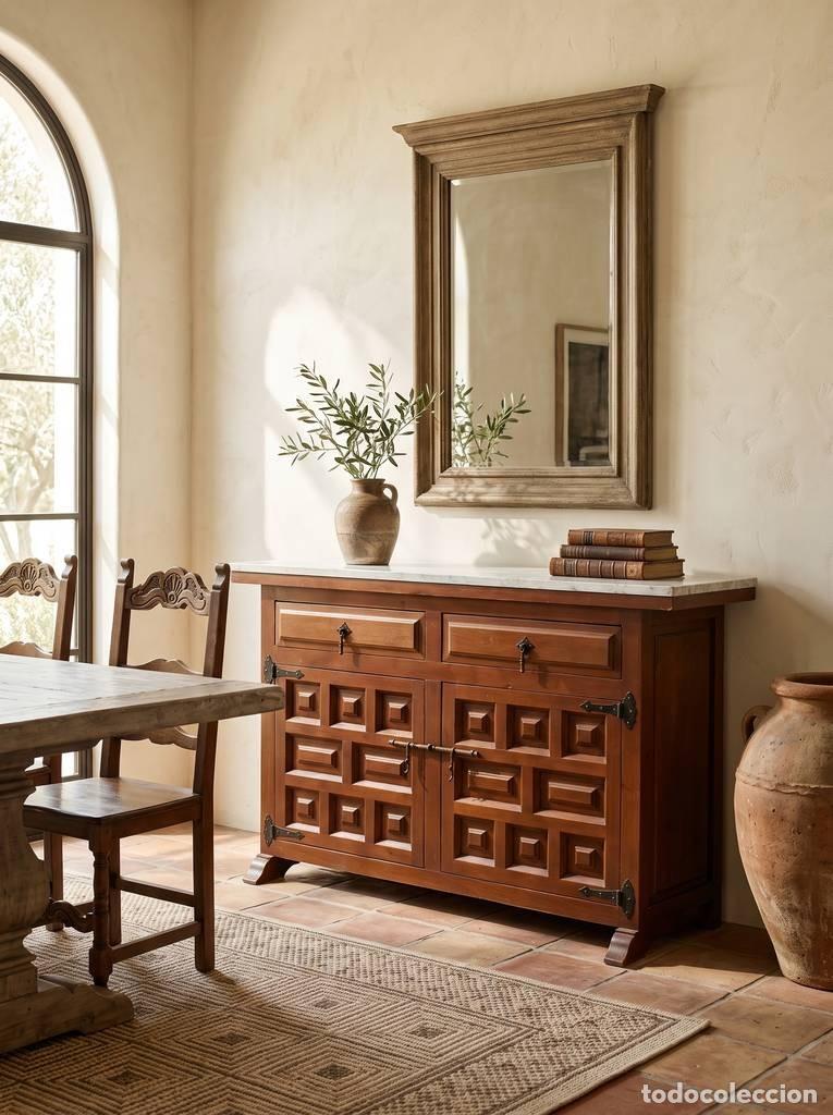 Vintage: MUEBLE CASTELLANO CON M&Aacute;RMOL