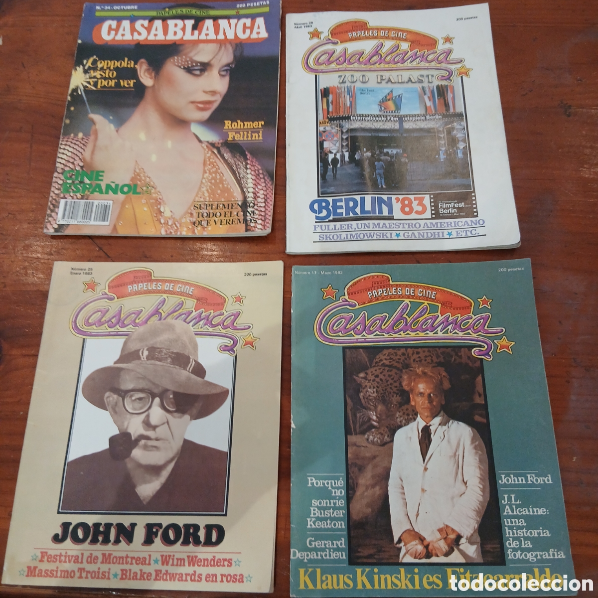 Vintage: 4 revistas de cine Casablanca a&ntilde;os 80