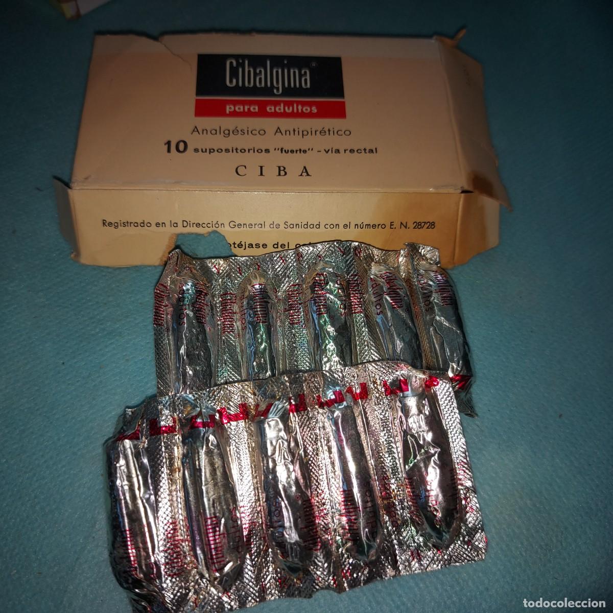 Vintage: ANTIGUO MEDICAMENTO FARMACIA - CIBALGINA SUPOSITORIOS , ANTIPIRETICO