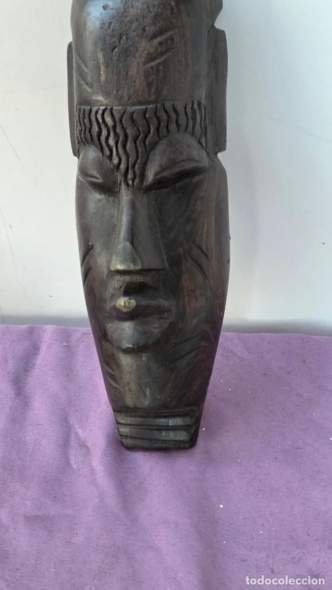 Vintage: mascara de arte africano madera de ebano