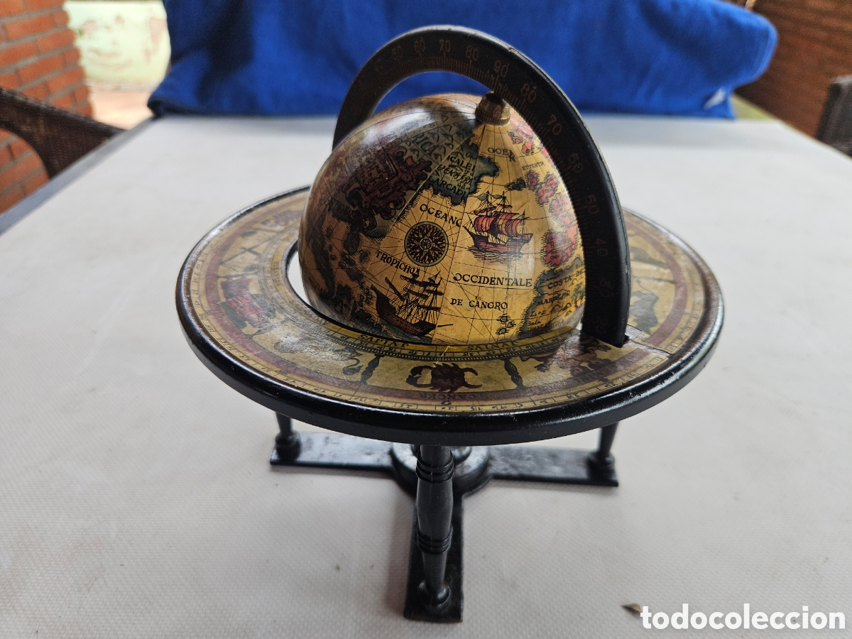 Vintage: Globo terr&aacute;queo de mesa estilo vintage
