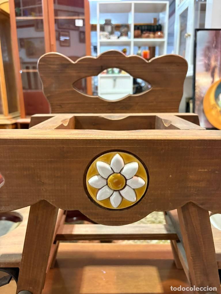Vintage: CANTARERA DE MADERA. - Foto 4