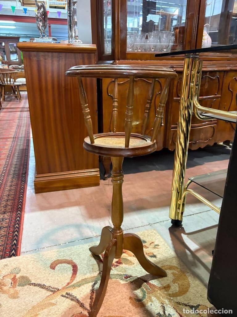 Vintage: MACETERO CON PIE DE MADERA - Foto 3