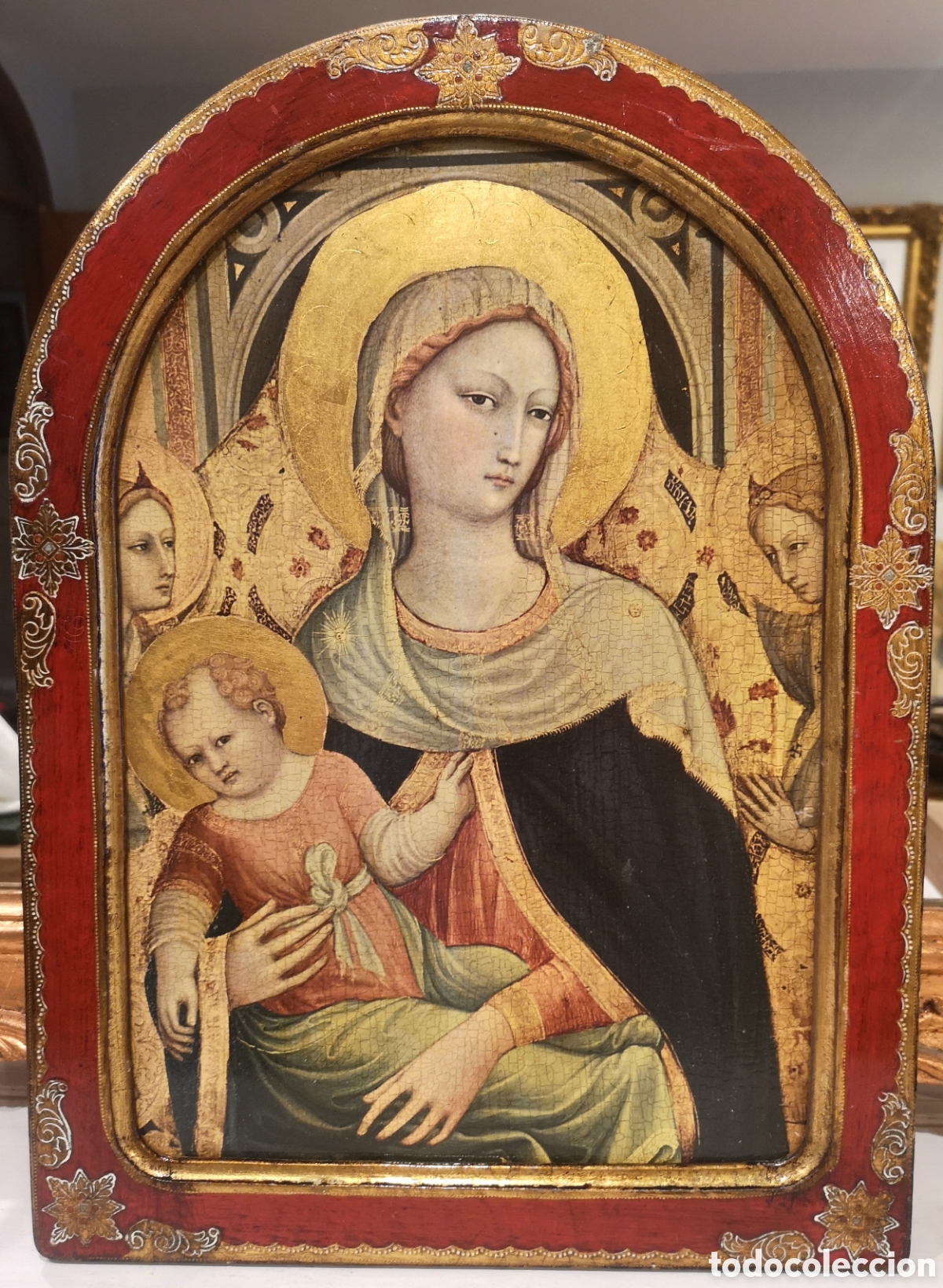 Vintage: Icono florentino Virgen con ni&ntilde;o