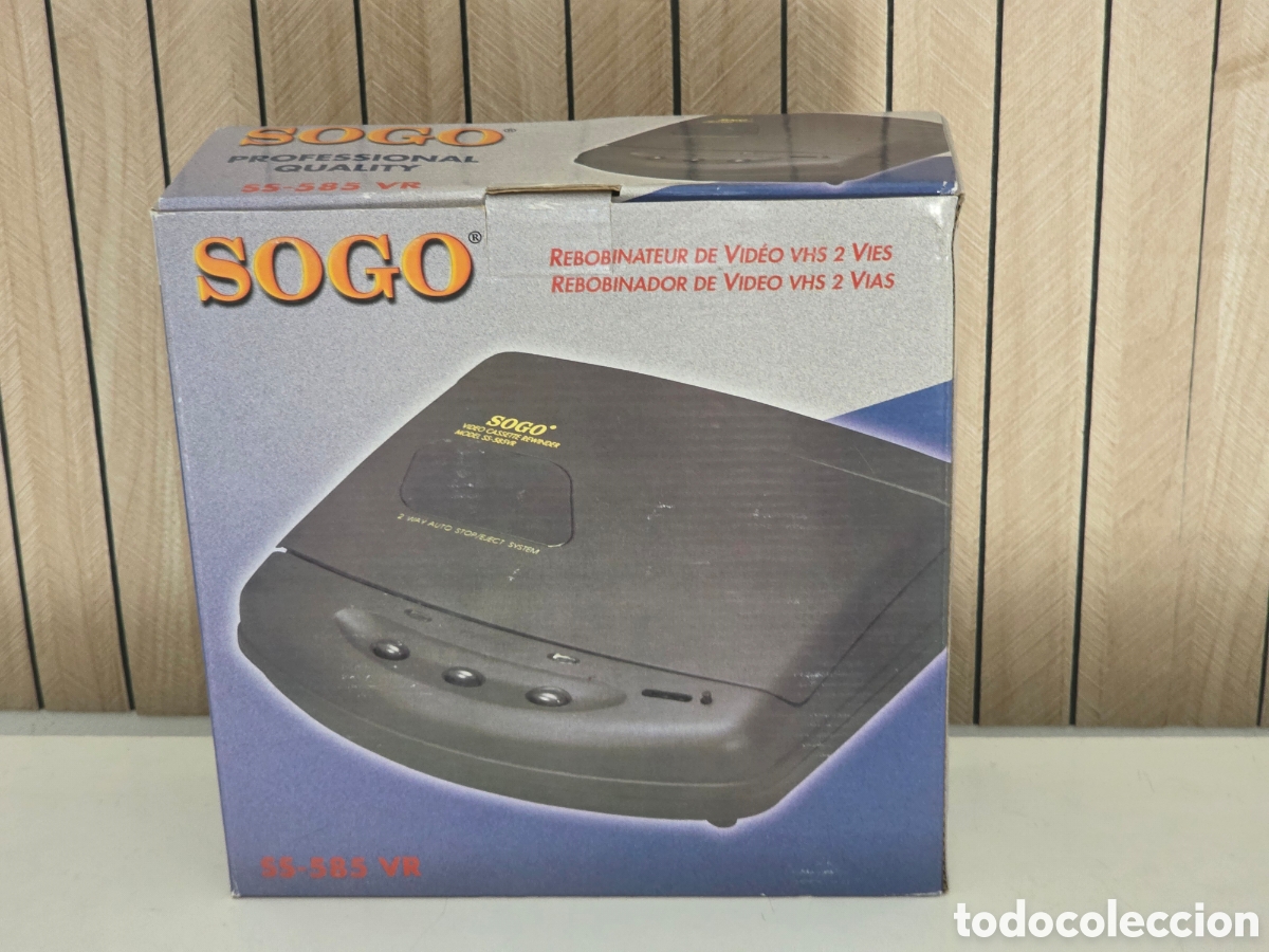 Vintage: rebobinador vhs sogo ss-585 vr nuevo sin estrenar en caja