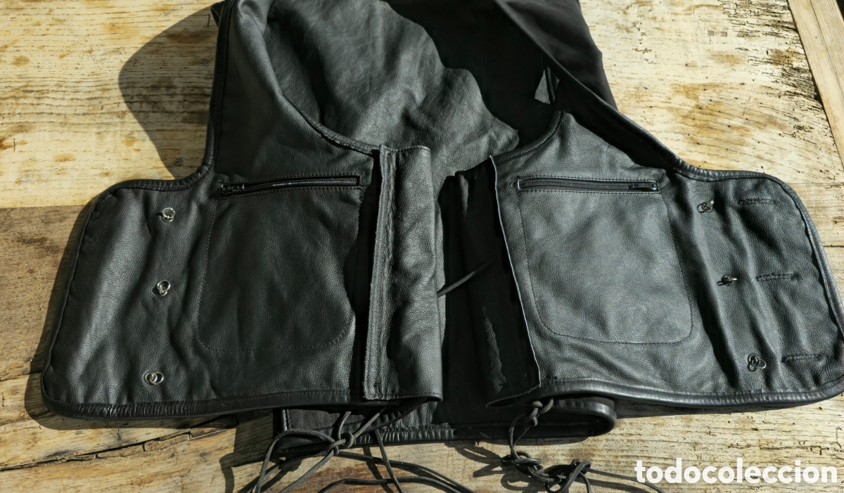 Vintage: Chaleco cuero custom biker - Foto 3