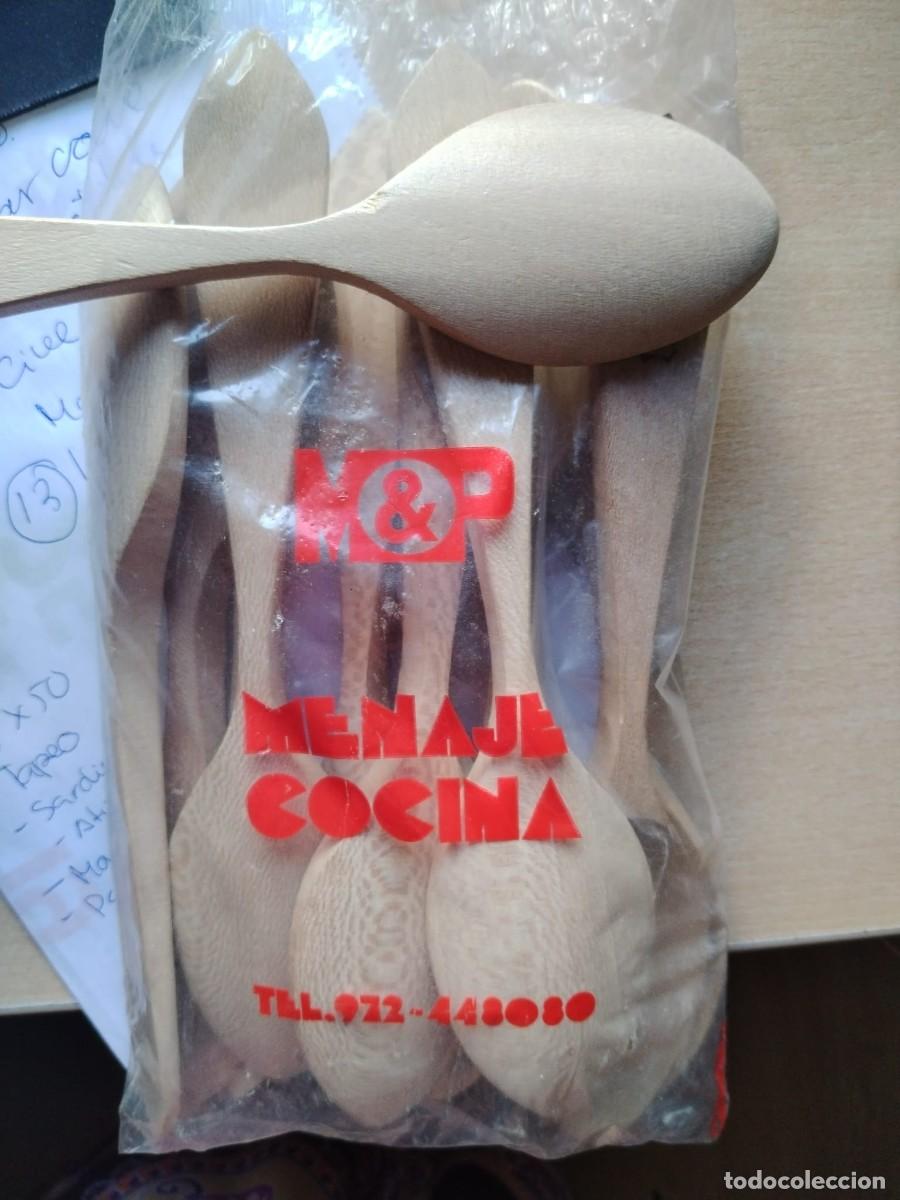 Vintage: Juego de 5 cucharas de madera - Foto 3