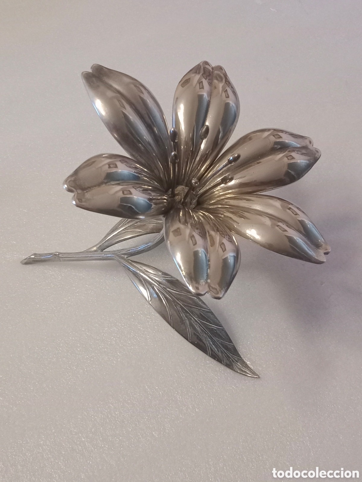 Vintage: Flor loto petalos escultura agudo original vintage