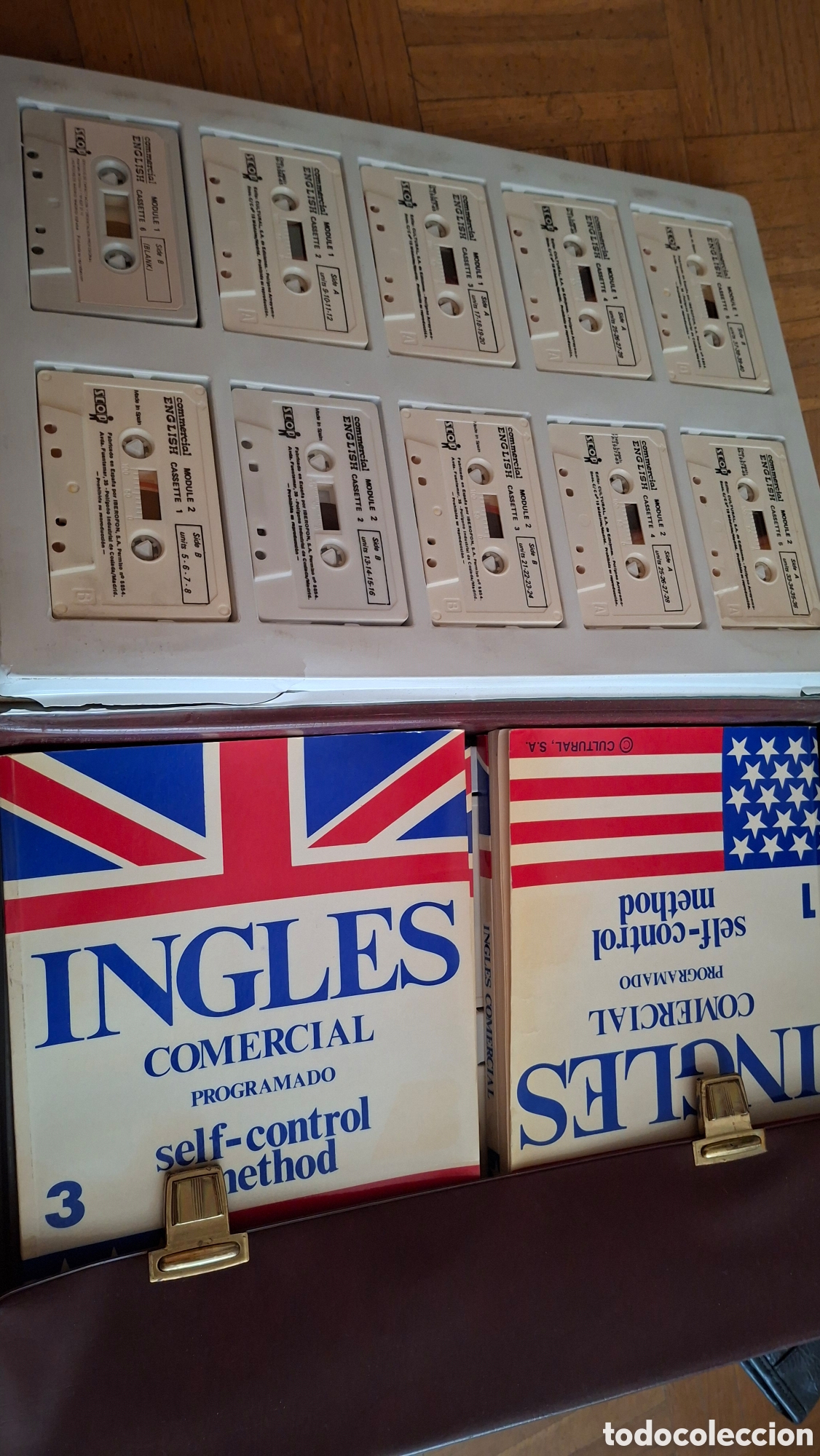 Vintage: Curso INGL&Eacute;S COMERCIAL PROGRAMADO Self-Control Method &ndash; 20 casetes + 4 libros &ndash; malet&iacute;n original vin - Foto 2