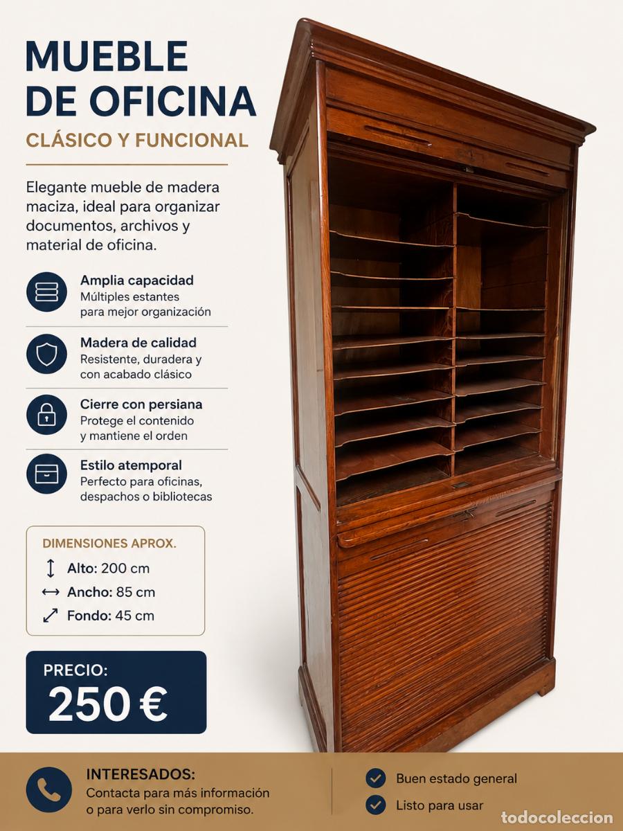 Vintage: MUEBLE ANTIGUO VINTAGE OFICINA